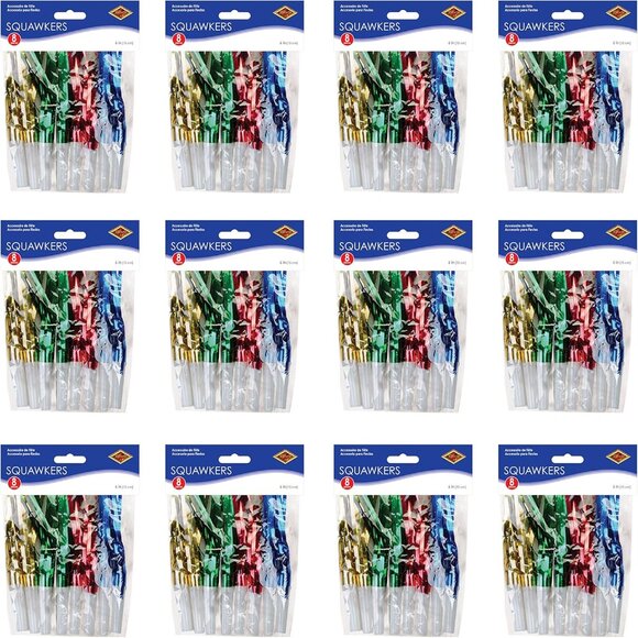 Lot of 96 Brand New Colorful Squawkers Great For New Years and Birthday Parties! - Picture 1 of 1